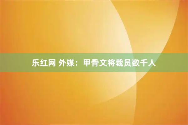 乐红网 外媒：甲骨文将裁员数千人