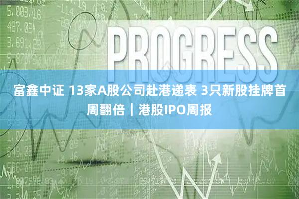 富鑫中证 13家A股公司赴港递表 3只新股挂牌首周翻倍｜港股IPO周报