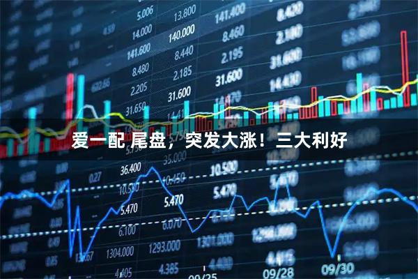 爱一配 尾盘，突发大涨！三大利好